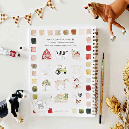 emily lex studio - Farm watercolor workbook