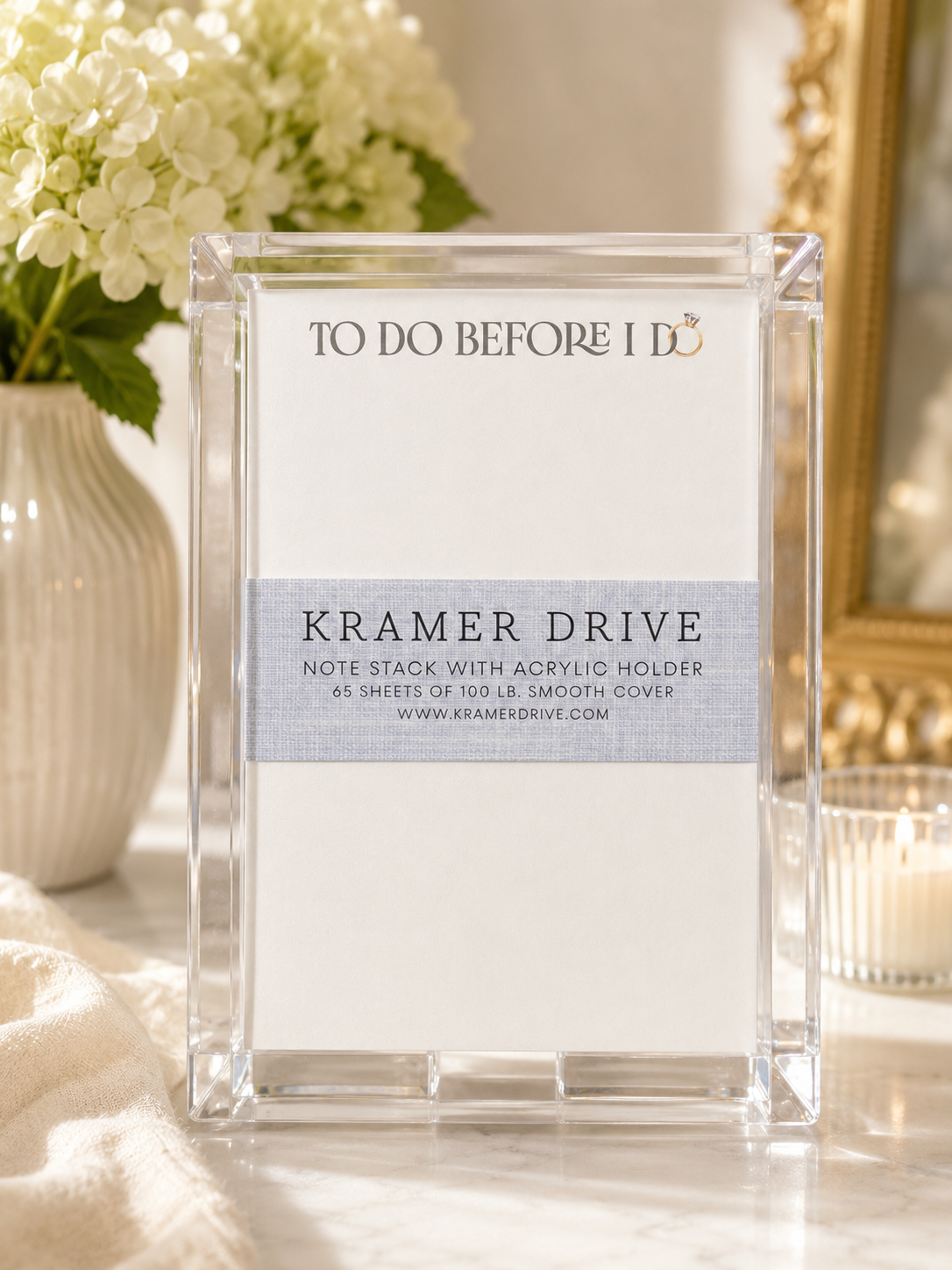 Kramer Drive Note Stack with Acrylic Holder