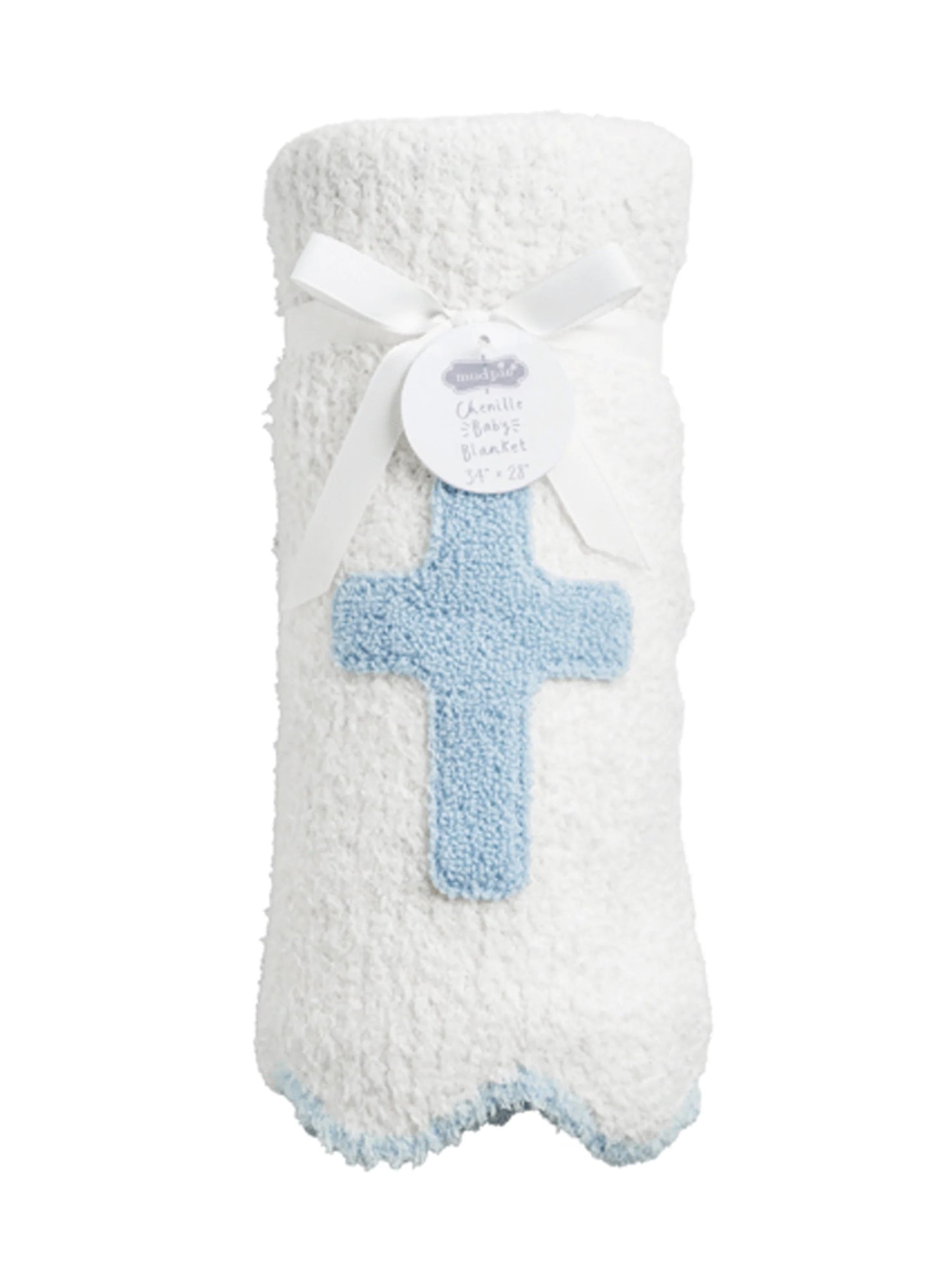 Mudpie Chenille Cross Blanket