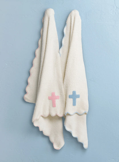 Mudpie Chenille Cross Blanket