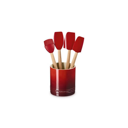 Le Creuset Utensil Crock with Tools (Cerise)