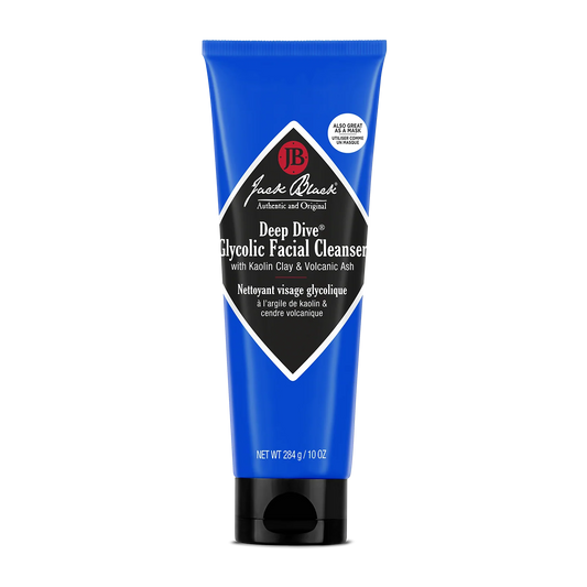 Jack Black Deep Dive Glycolic Facial Cleanser 10 oz blue tube with black cap