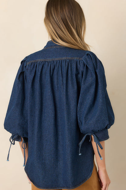 The Gilded Denim Top