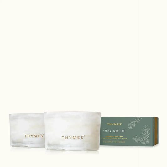 Thymes Frasier Fir Tidings Boxed Votive Gift Set 3oz