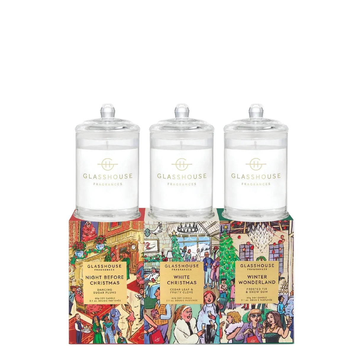 Glasshouse Christmas Candle Trio 2.12 oz