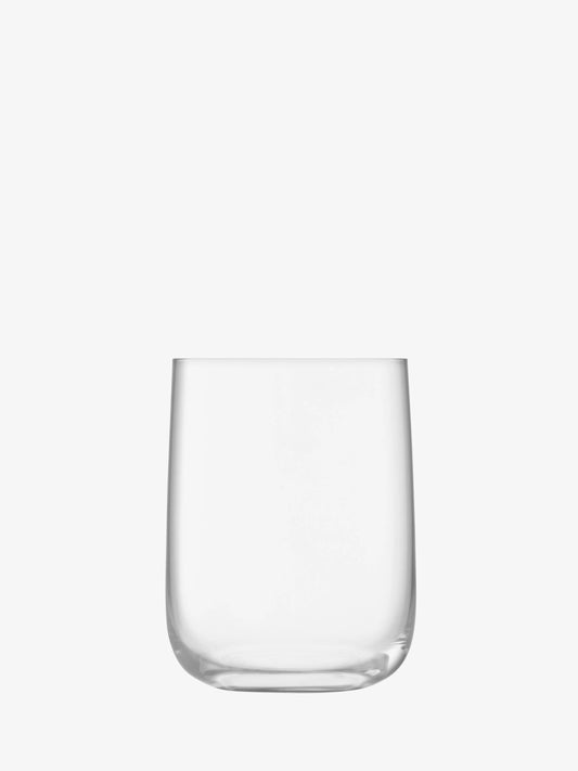 LSA Borough Bar Glass, clear tumbler with tapered sides on white background
