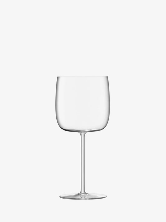 LSA Borough Wine Glass, clear with rounded bowl and long stem