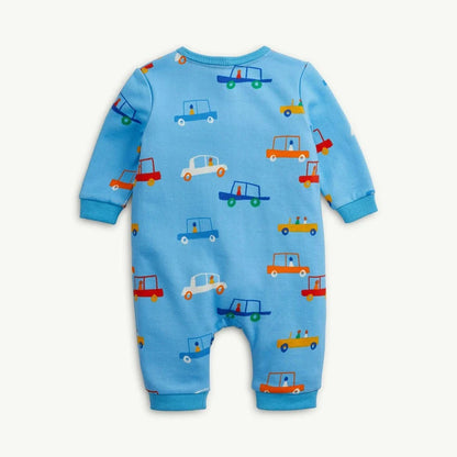 Magnetic Me Blue Cars French Terry Romper