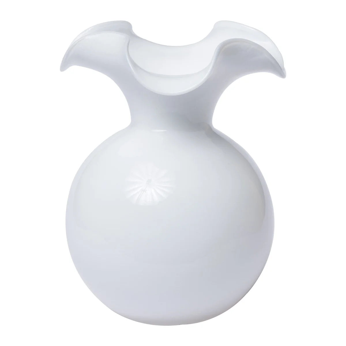 Vietri Hibiscus White Medium Fluted Vase