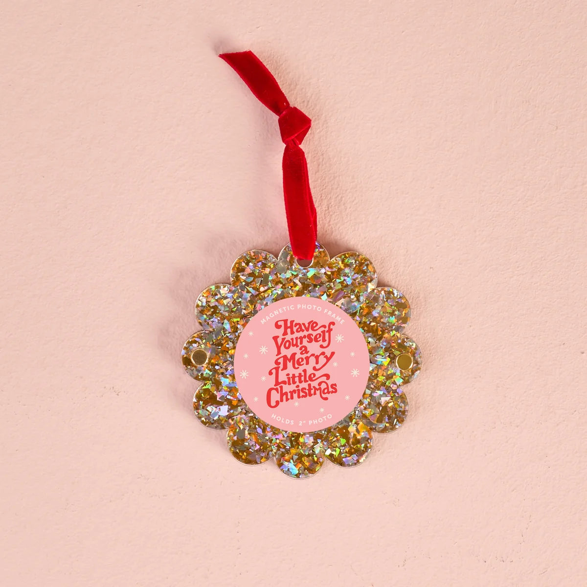 The Darling Effect Scalloped Round Picture Frame Ornament