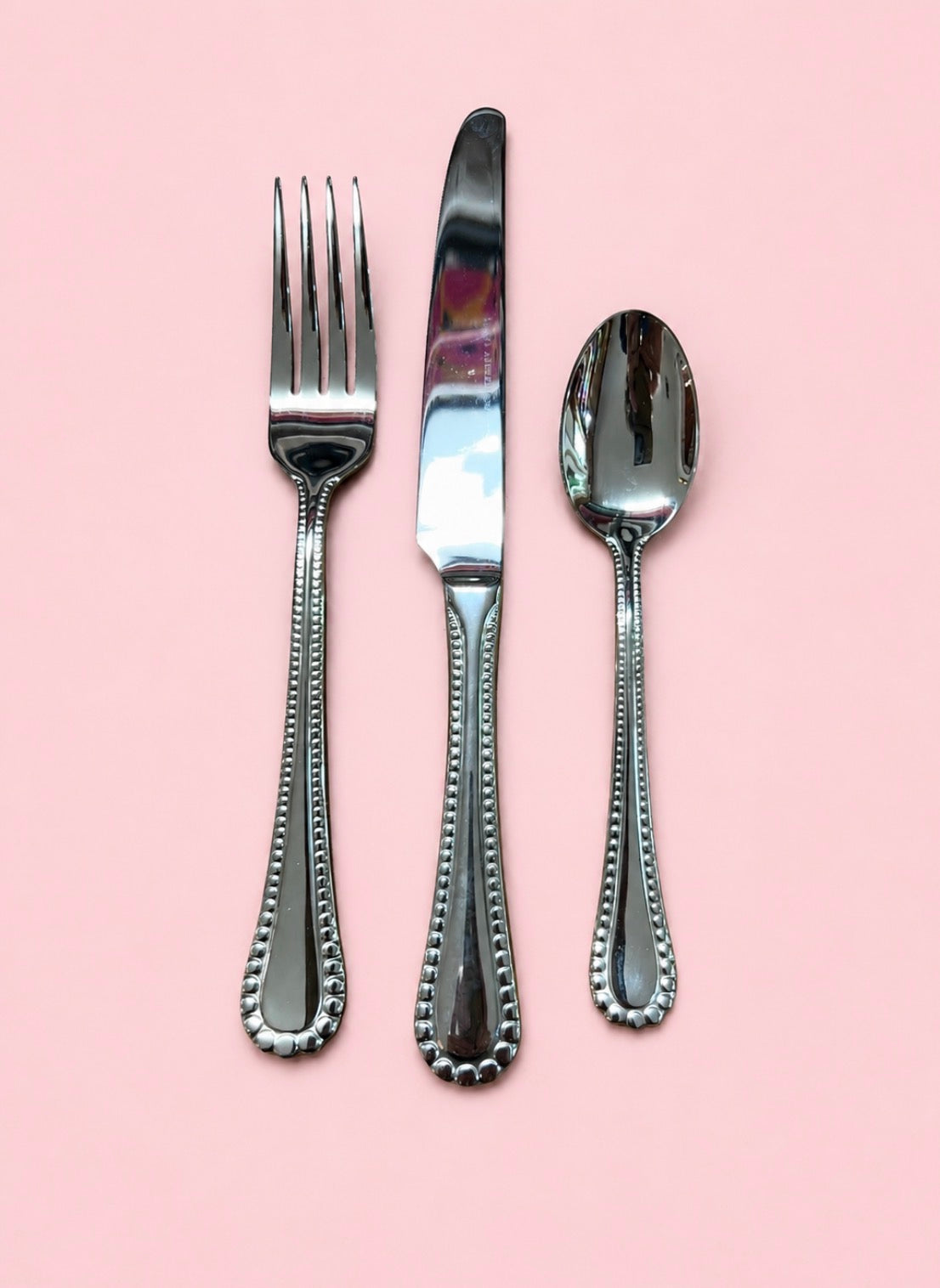 Laura Ashley Home "String of Pearls" Stainless Flatware