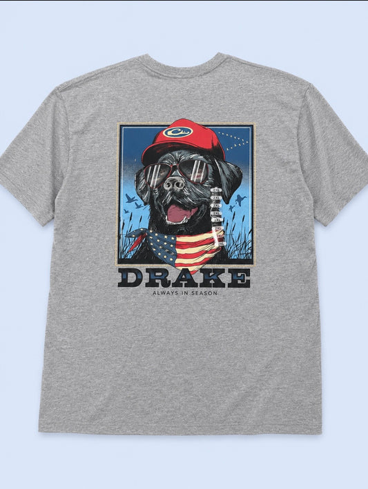 Drake Americano Lab Tee Graphite Heather