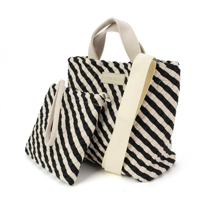 Parker and Hyde Hampton Mini Woven Tote in Black