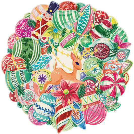 Hester & Cook Die Cut Yuletide Treasure Wreath Placemat
