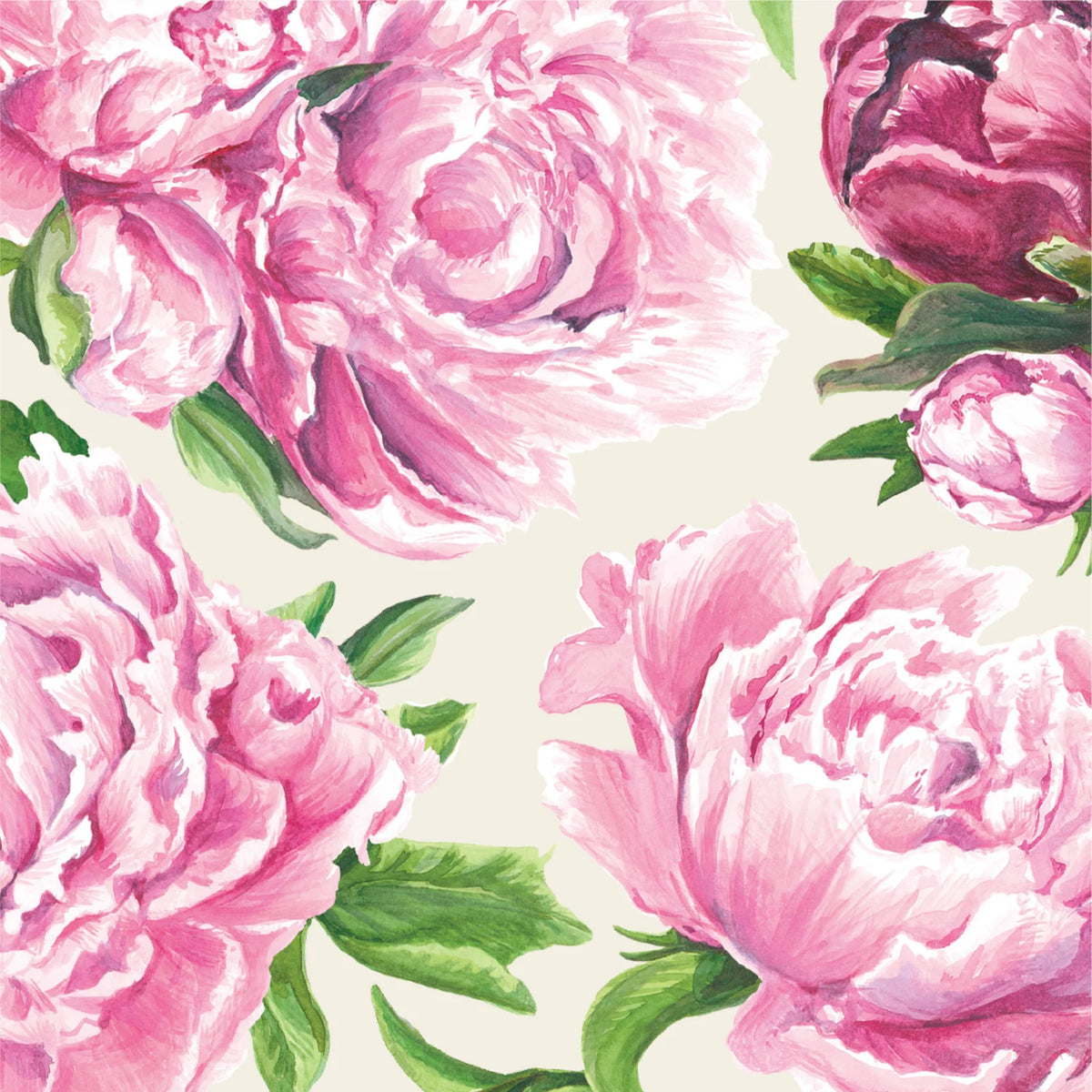 Hester & Cook Peony Cocktail Napkin - Peony