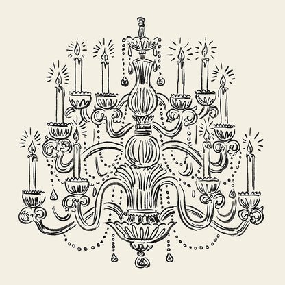 Hester & Cook Chandelier Cocktail Napkins