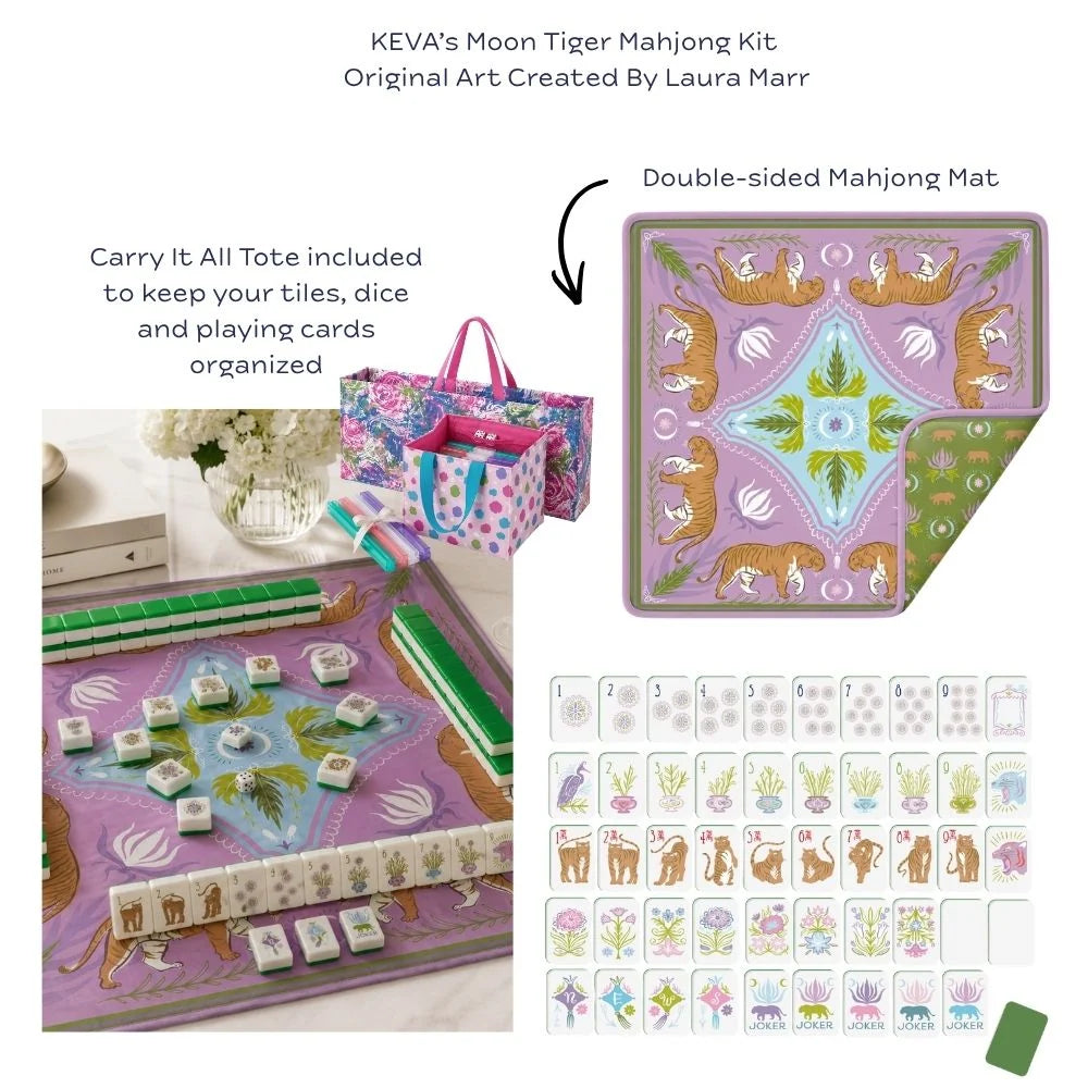 Keva Style "Moon Tiger" Mahjong Set