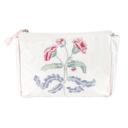 Lenora Pink Carnation Large Makeup Bag