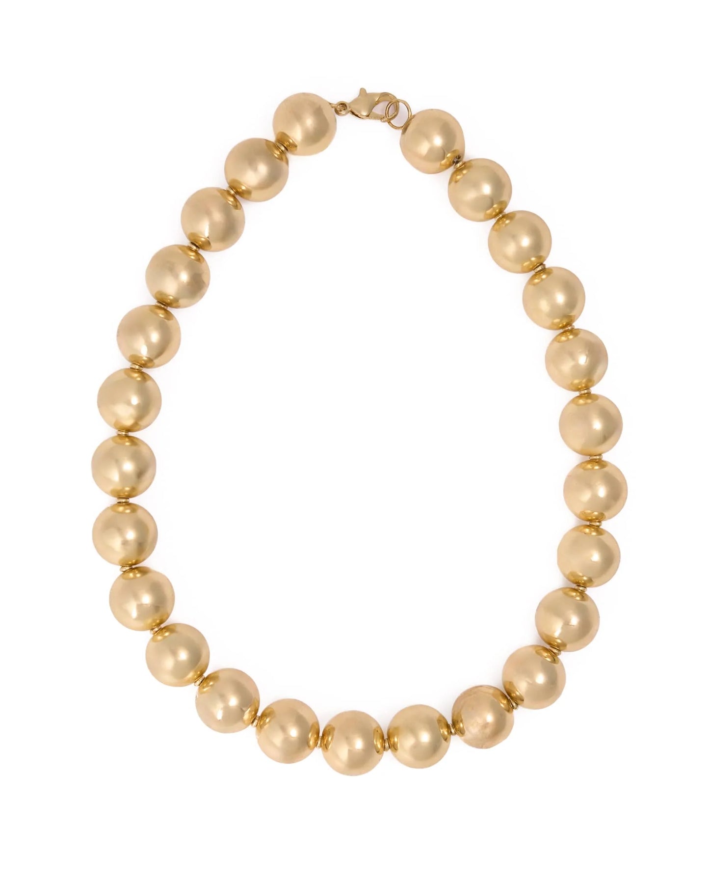 Ink + Alloy Iris Large Brass Bead Necklace