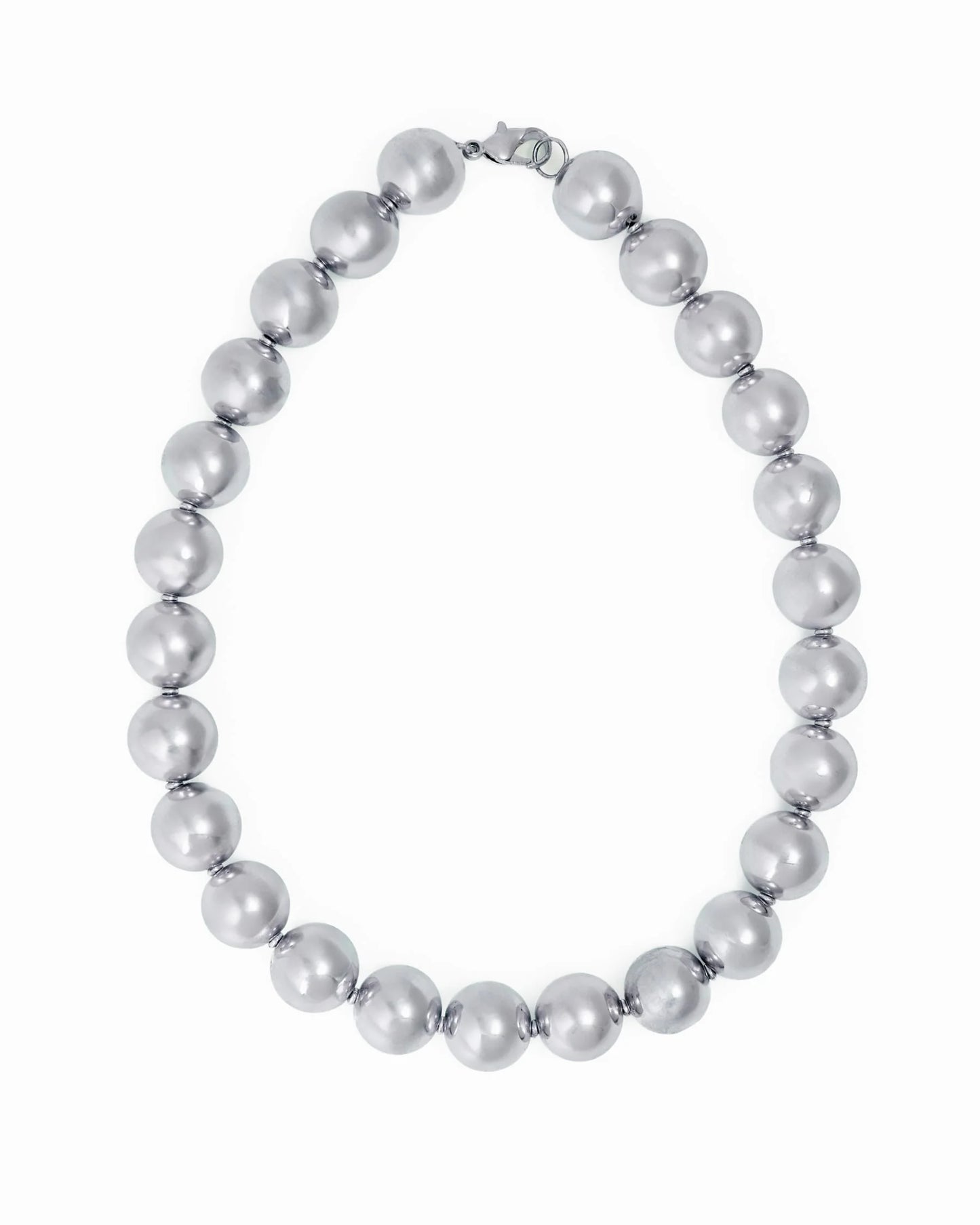 Ink + Alloy Iris Large Brass Bead Necklace