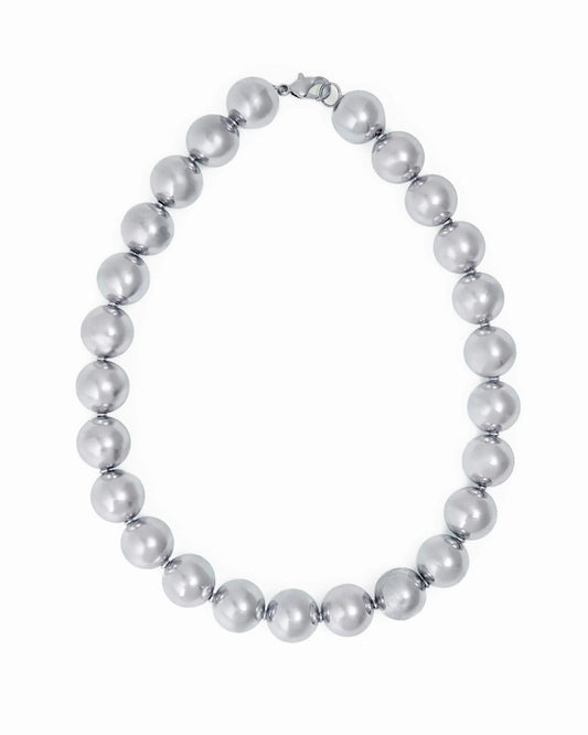 Ink + Alloy Iris Large Brass Bead Necklace
