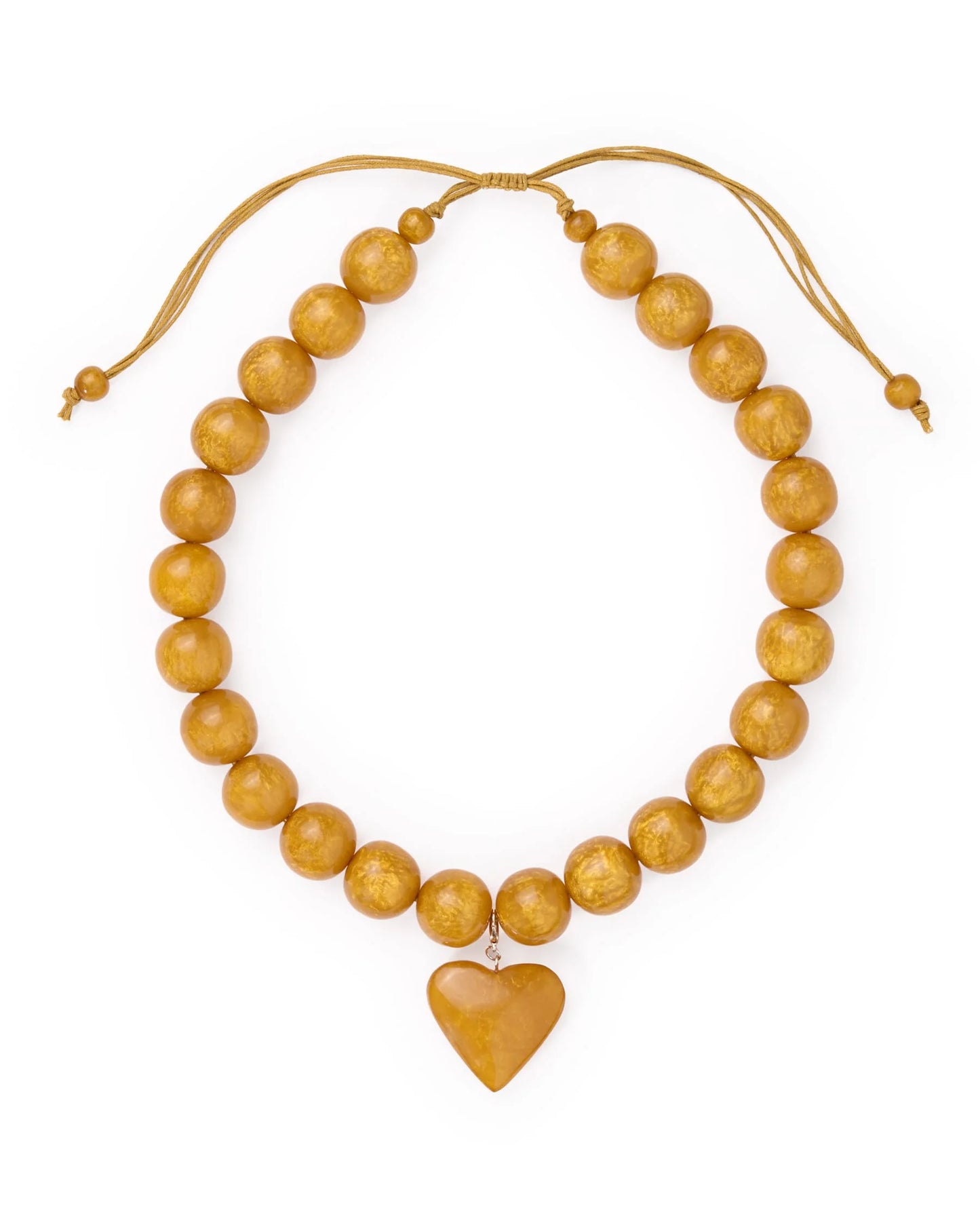 Ink + Alloy Emery Large Round Resin with Heart Necklace