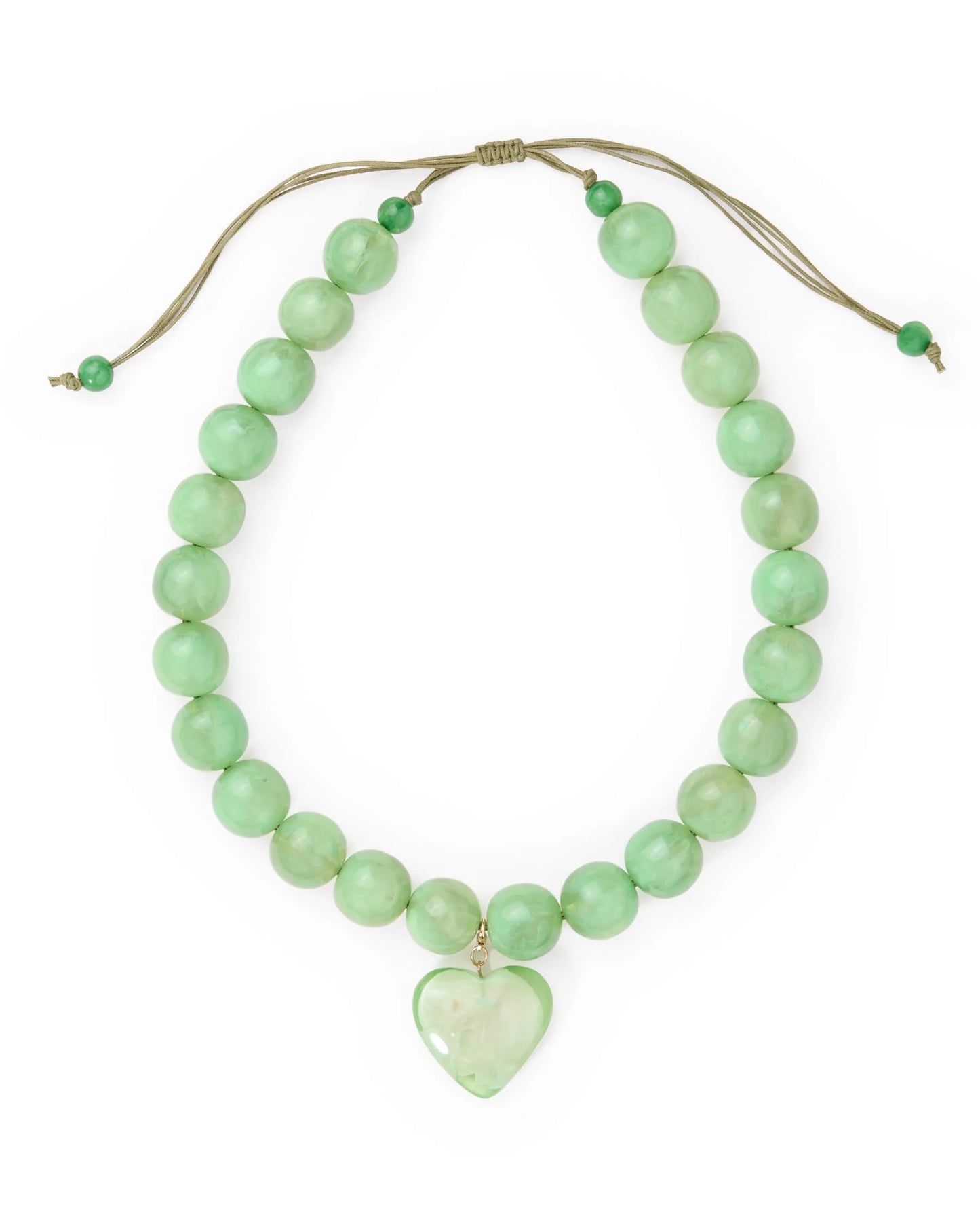 Ink + Alloy Emery Large Round Resin with Heart Necklace