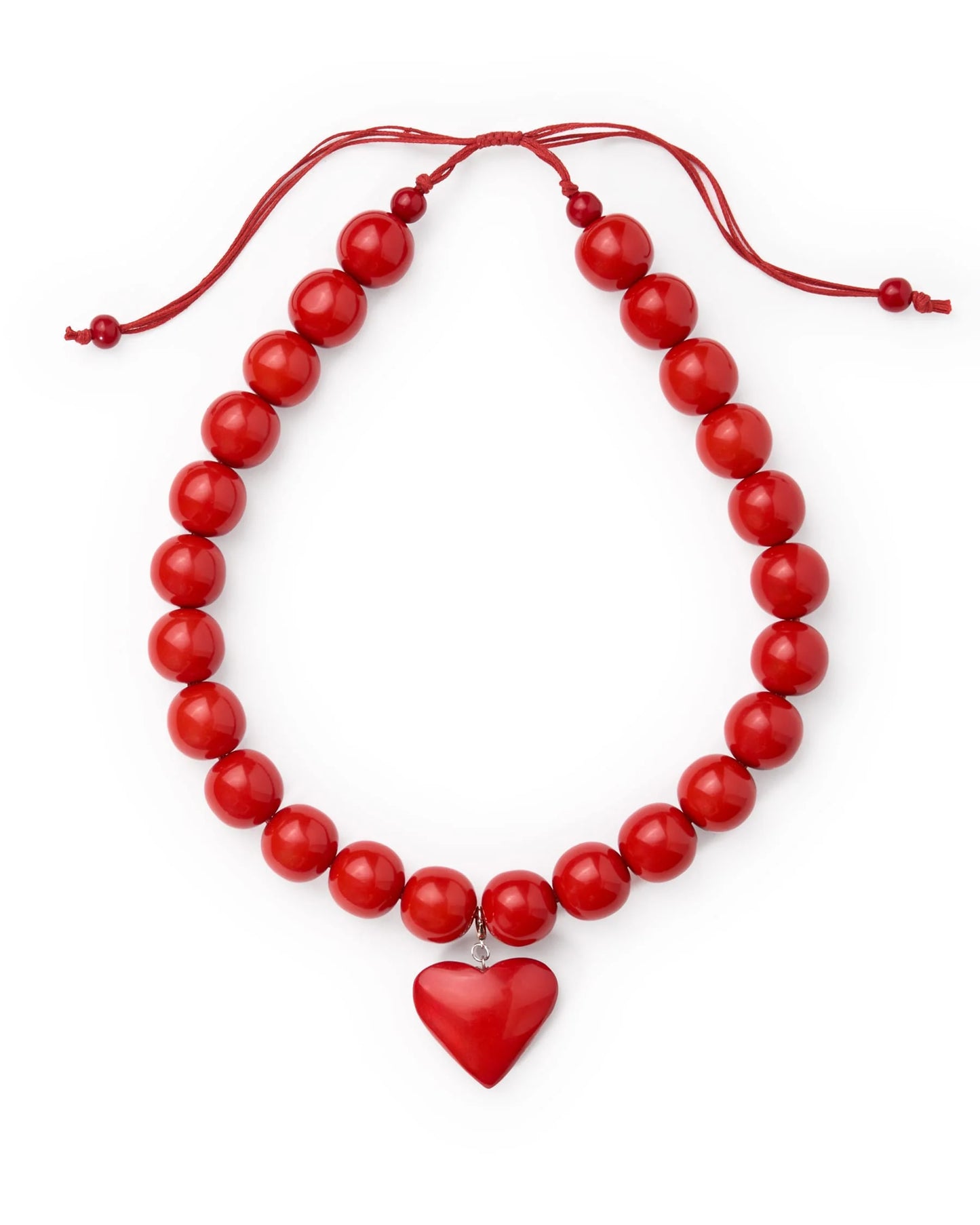 Ink + Alloy Emery Large Round Resin with Heart Necklace