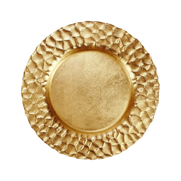 Vietri Rufolo Gold "Honeycomb" Charger