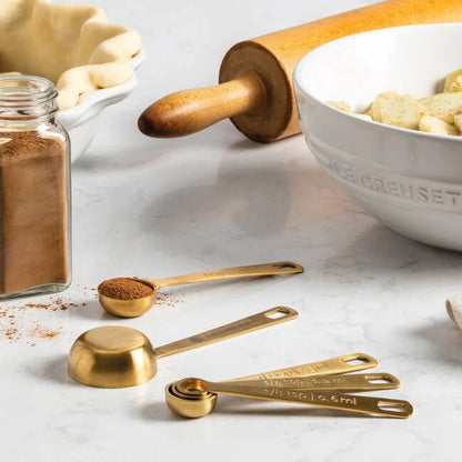Le Creuset Set of 5 Gold Measuring Spoons