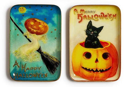 Two's Company Halloween Metal Trays