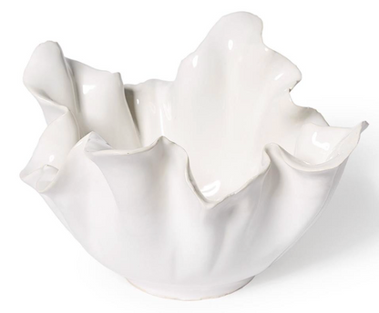 Two's Company Rolling White Bowl - Medium