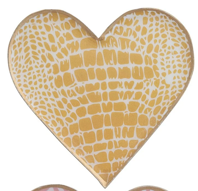 Hazel Mazel - Enameled Metal Heart Shaped Dish