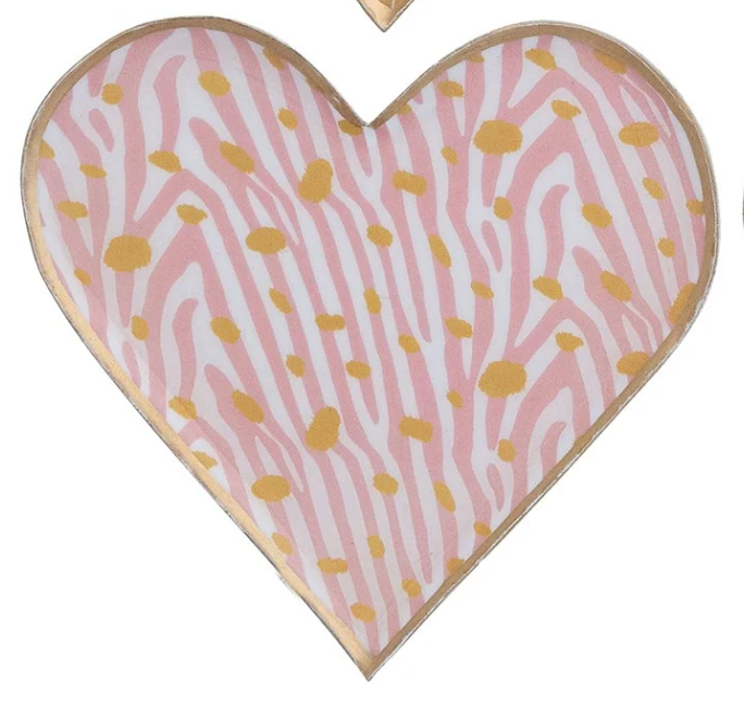 Hazel Mazel - Enameled Metal Heart Shaped Dish