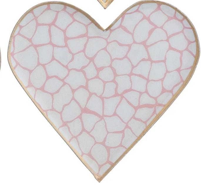Hazel Mazel - Enameled Metal Heart Shaped Dish