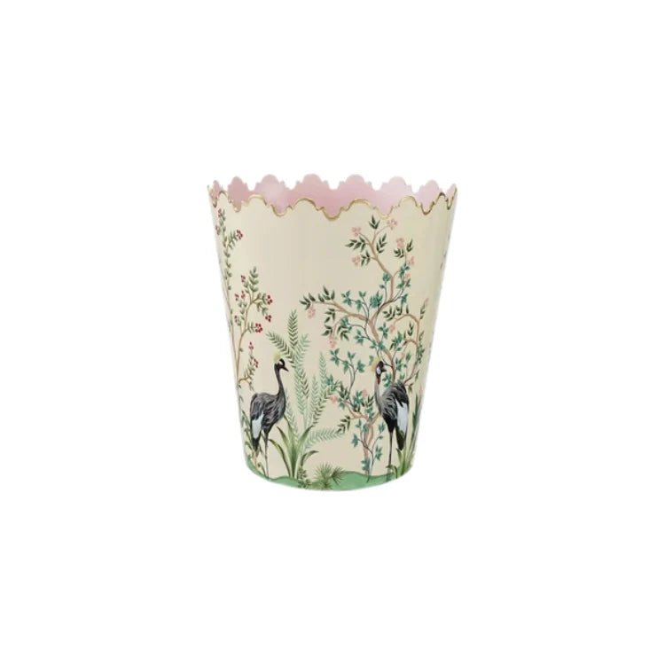 Hazel Mazel - Metal Scalloped Buckets with Nature Scene