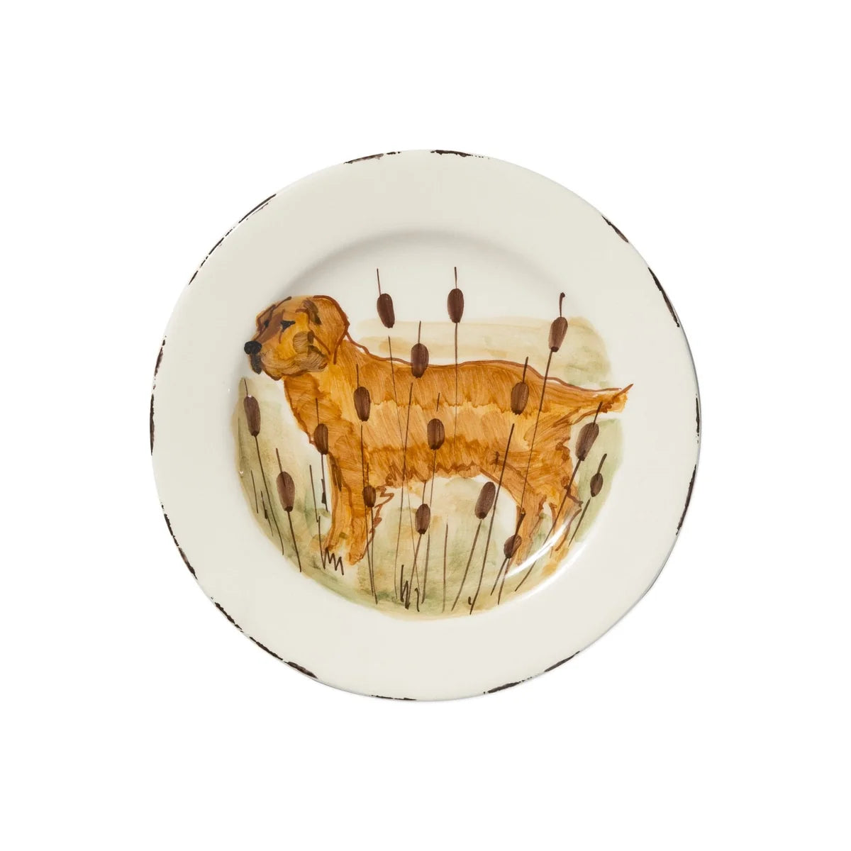 Vietri "Wildlife - Hunting Dog" Salad Plate