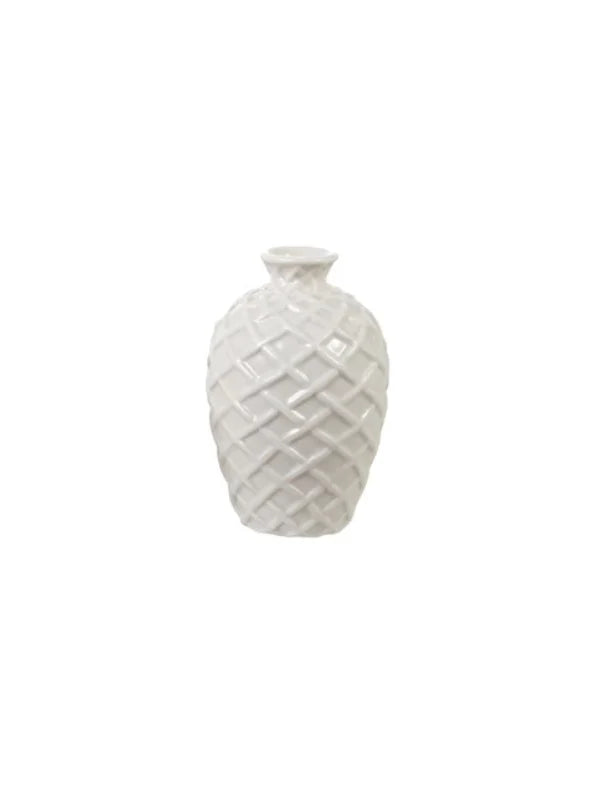 Hazel Mazel - Stoneware Basket Weave Vase