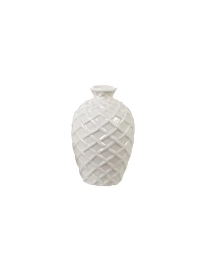 Hazel Mazel - Stoneware Basket Weave Vase