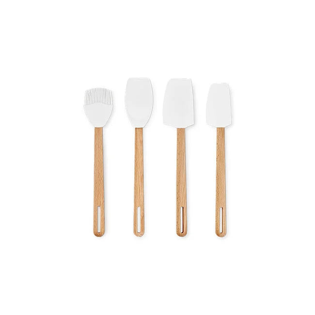 Le Creuset Set of 4 Signature Silicone Tools - White