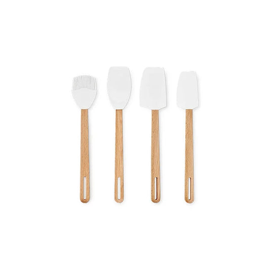 Le Creuset Set of 4 Signature Silicone Tools - White