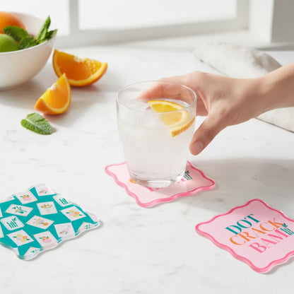 The Darling Effect Table Talk Acrylic Coaster Set - It's Mahj Time