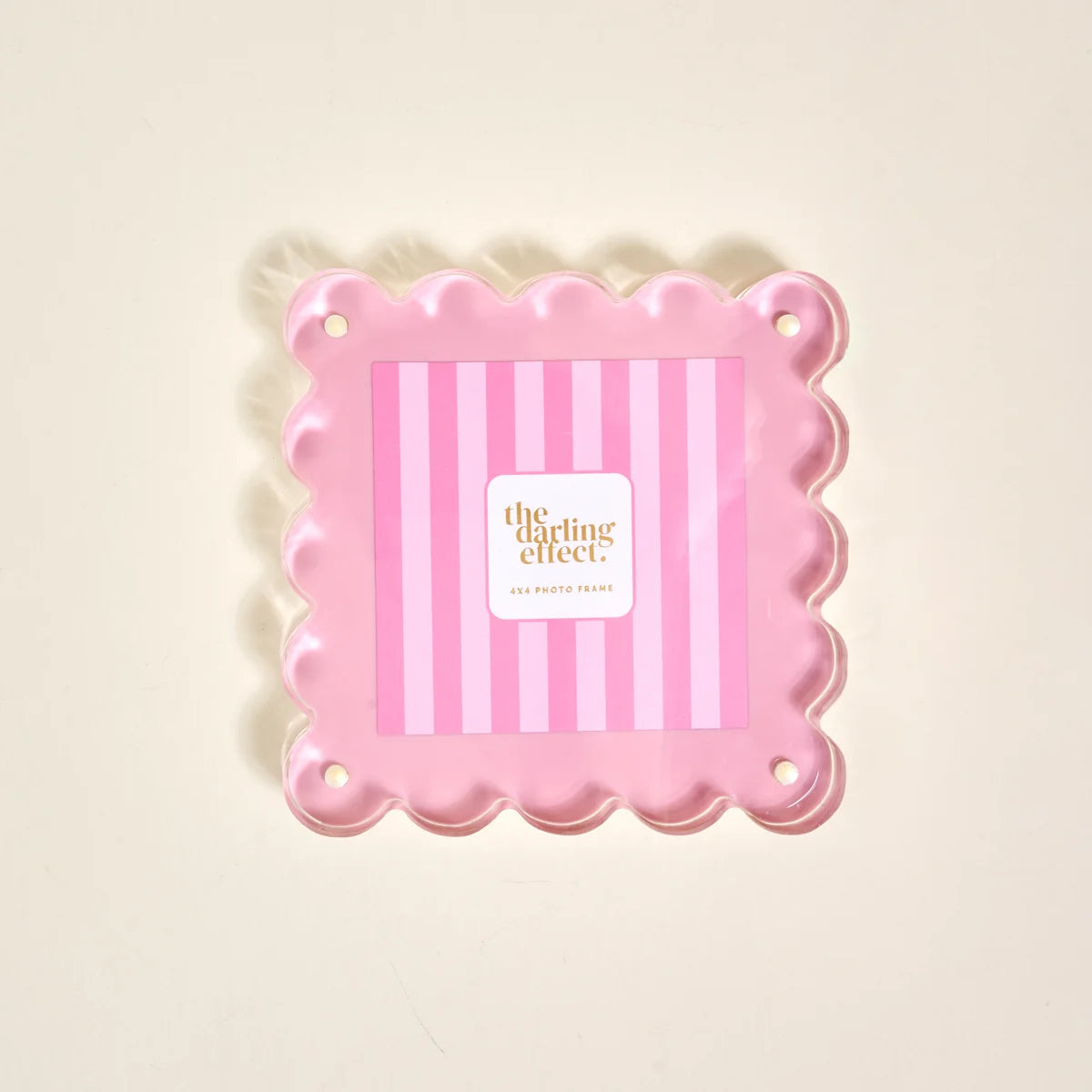 The Darling Effect Square Scalloped Acrylic Frame - Blush
