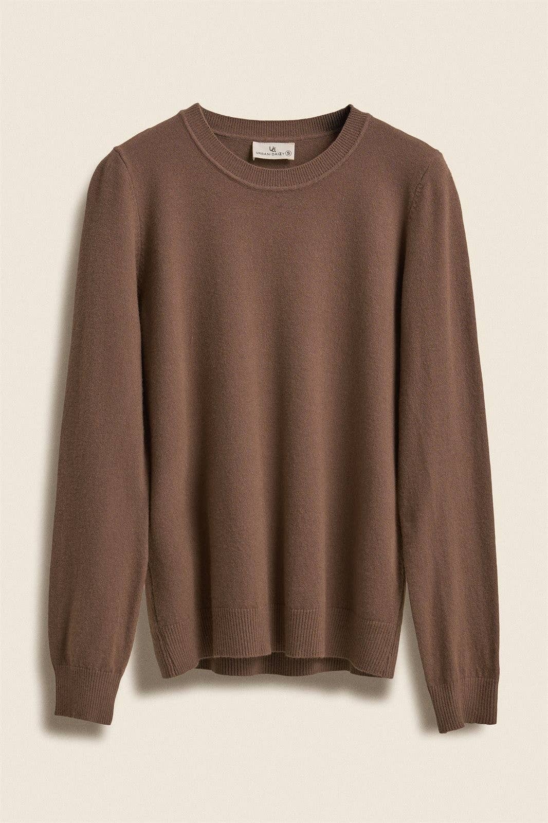 Urban Daizy - Soft Viscose Blend Crewneck Knit Pullover