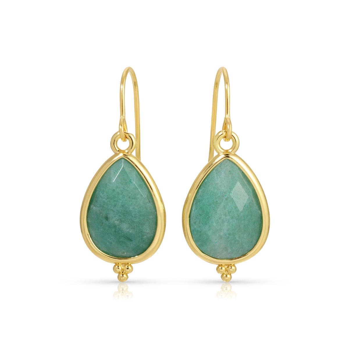 Splendid Iris - Teardrop Stone Earrings