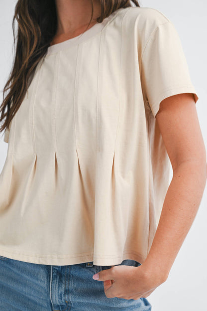 AEMI + CO - 8613HK Pleated Swing Tee Top