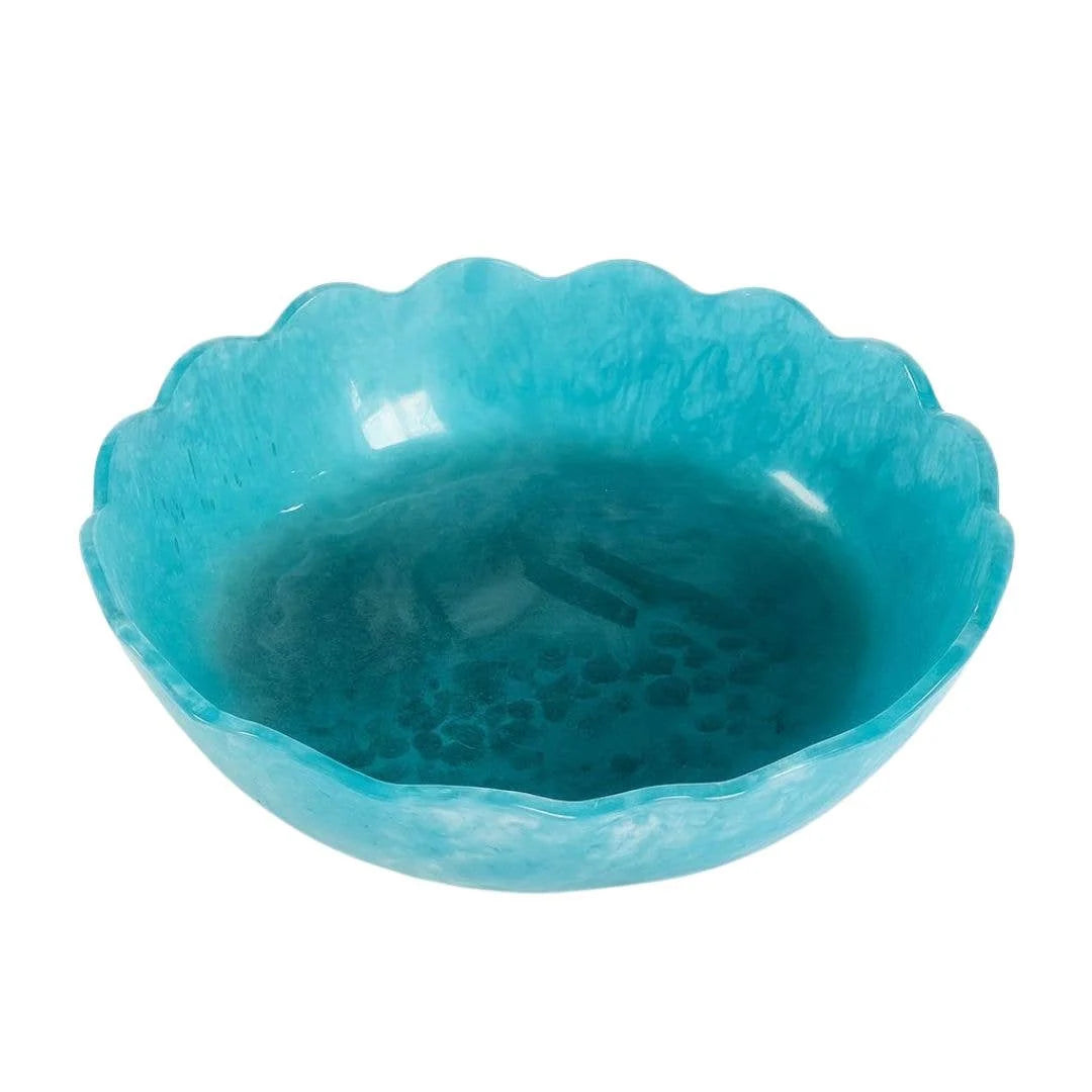 Laura Park Blue Resin Scalloped Bowl