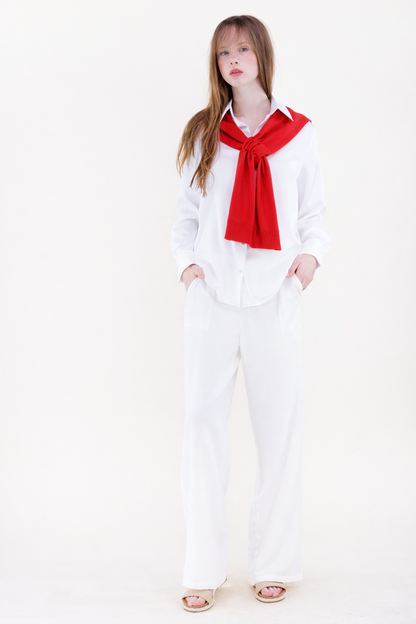 Original USA - Solid Preppy Mock Sweater Wrap
