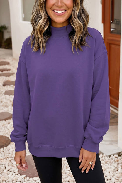 Little Daisy Closet - Game Day Oversize Reversible Mock Neck Sweatshirt | S-4X