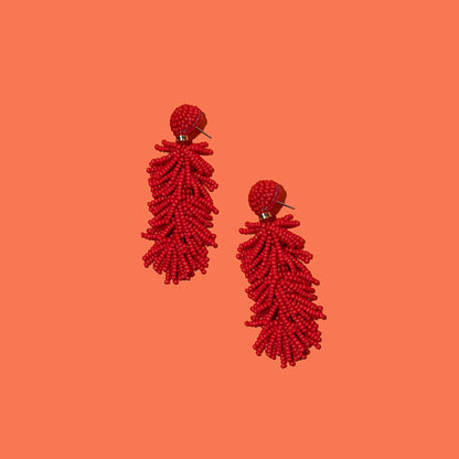 Pierce + Hide - Custom Beaded Tiered Tassel Earrings | Tassel Earring